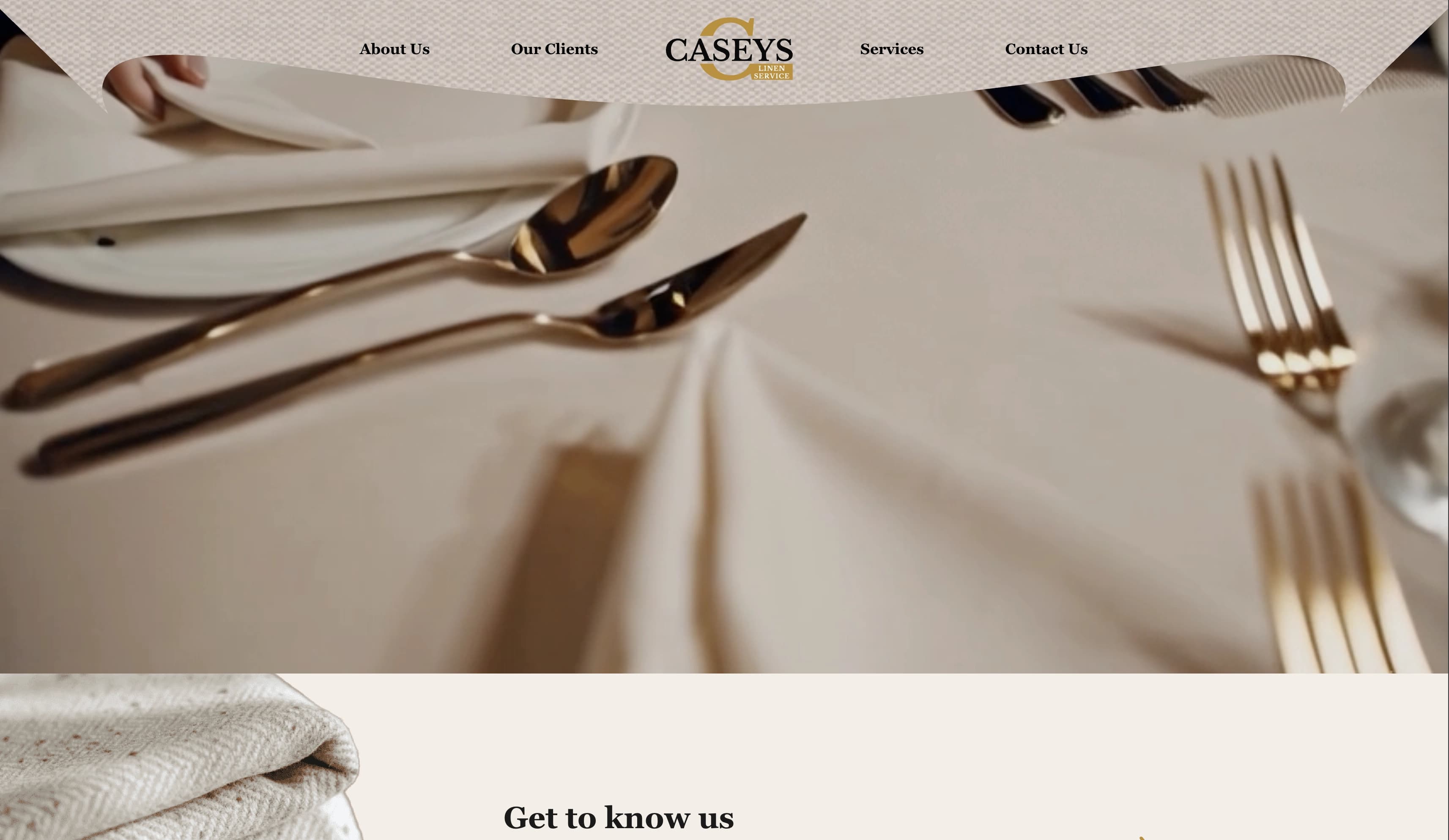Casey's Linen Service website